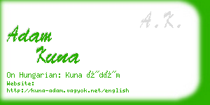 adam kuna business card